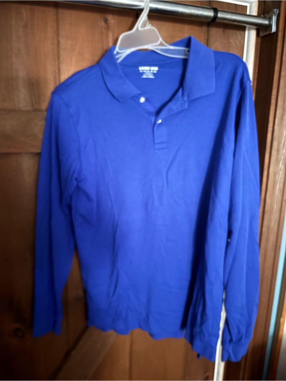 Lands' End Boys' Long-Sleeve Polo in Royal Blue